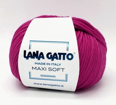 Lana Gatto Maxi Soft (5240 малиновый) 100% меринос экстрафайн 50 г/90 м