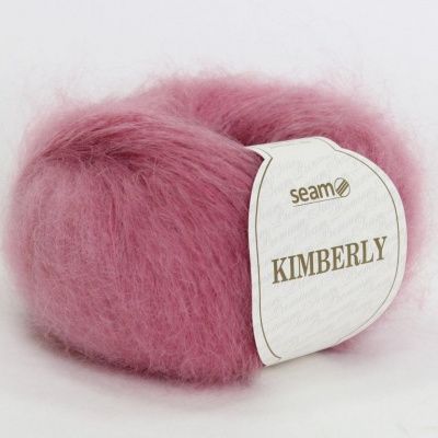 Пряжа SEAM Kimberly (12261 темно-розовый) Состав: 80% кид мохер 20% полиамид; 25г/210м